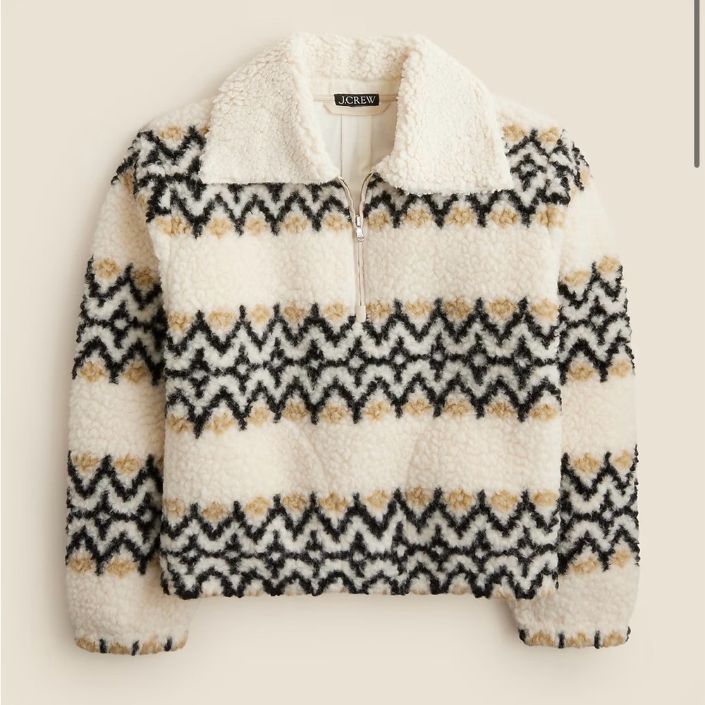 J. Crew Sherpa Half Zip Fleece